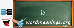 WordMeaning blackboard for ia